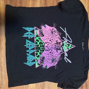 Def Leppard Black Graphic T-Shirt